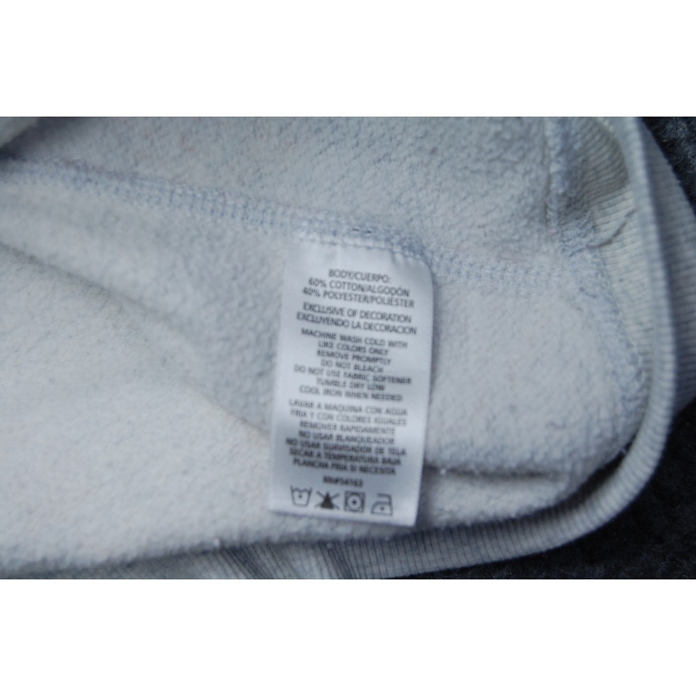 Calvin Klein Hoodie Sweatshirt Womens L Gray Floral Fleece Pullover Logo Raglan - Picture 5 of 9